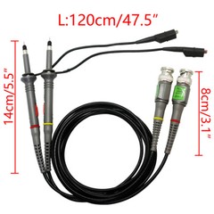 2 of x1 x10 switchable 100MHZ Oscilloscope probes 4 HP Tektronix RIGOL OWON 600V