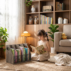 CHOEZON Wooden Desktop File Organizer with Removable Dividers, Mesh Front Panel
