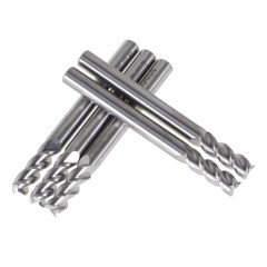 5 Pack 3/16″ 3 Flute Regular Length Carbide End Mill For Aluminum NEW