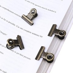 100 PCS Metal Hinge Clips, Bronze Small Clips 100pcs 0.87Inch, Cyan