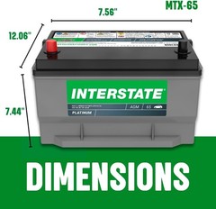 Group 65 Automotive Battery 750CCA 68Ah AGM Replacement