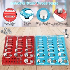 66 Nut and Bolt Thread Checker – 27 Standard and 25 Metric Bolt Thread Gauge