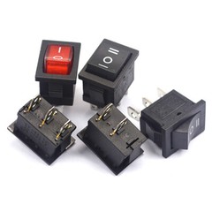 KCD1-101 2/3/4/6 Pin Rocker Power Button ON OFF Toggle Switch Black Red 250V 6A