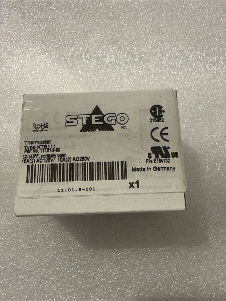NEW SEALED* STEGO KTS111 Small Compact Thermostat 32°F – 140°F FREE US SHIPPING