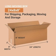 24 x 8 x 8 Shipping Boxes Moving Boxes Corrugated Kraft 25/Bundle 25/Pack