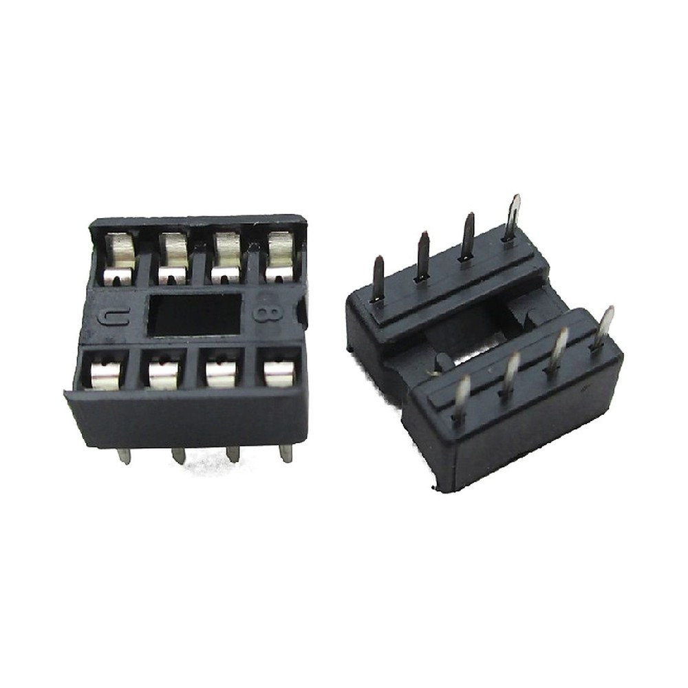 10 x 8-Pin DIP IC Socket – 0.3 inch Narrow – Through-Hole