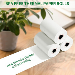 (5 Rolls) 2 1/4″ X 85′ Thermal Receipt Paper Rolls, Cash Register POS Thermal Pa