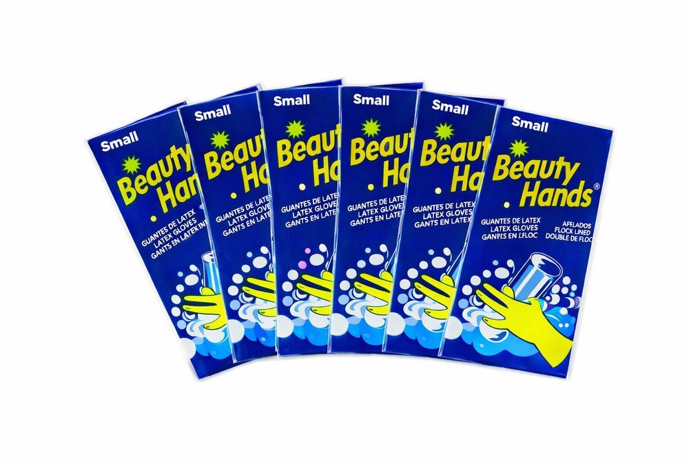 6 Pairs Yellow Latex Dishwashing Gloves Chemical Resistant Non-Slip Grip