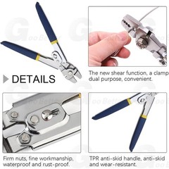 Wire Rope Crimping Swaging Tool Kit for Wire Cable Crimps Aluminum Double Barrel