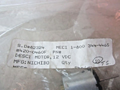 Dual Shaft Hobby Motor 12-V DC NICHIBO #420-0460F Electric.