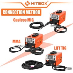 HITBOX HBM200 UNT Digital Welder 110V 220V Dual Voltage 3IN1 MIG MMA TIG