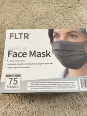FLTR General Use Face Mask, Black, 75 count (75), 75 Count (Pack of 1) , B