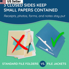 Blue Summit Supplies File Jackets Letter Size 1 Inch Letter, Assorted