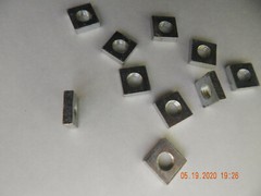 METRIC SQUARE NUTS M10 -1.5 ZINC 15 PCS. NEW-NOS SEE DESCRIPTION