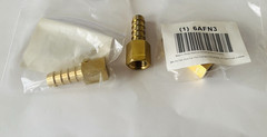 Lot of 3 3/8″ Brass Hose Barb x 1/4 FEMALE NPT Fitting 6AFN3