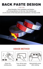 Conspicuity Tape DOT-C2 Approved Reflective Trailer Red White 2”x100’ -2Roll US
