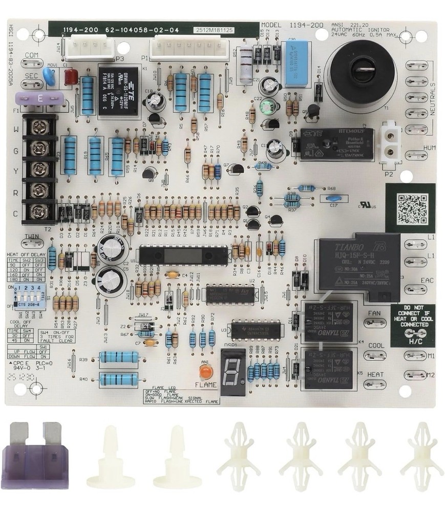 62-104058-02 Integrated Furnace Control Board Replac for Rheem Furnace R801P-MSA