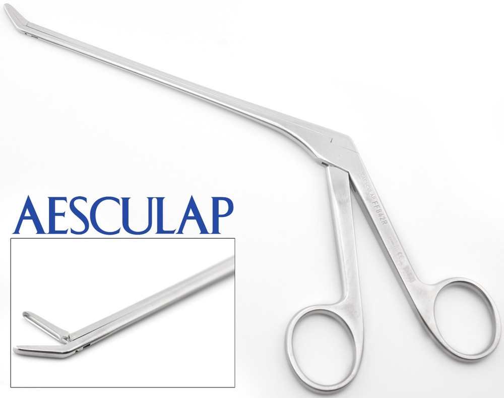 AESCULAP FF842R Surgical Spurling Pituitary Rongeur Angled Up 2x10mm Bite 6″