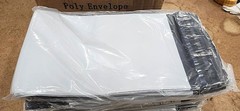 6″ x 9″ poly mailing envelopes- 1000 count, light grey, self-sealing
