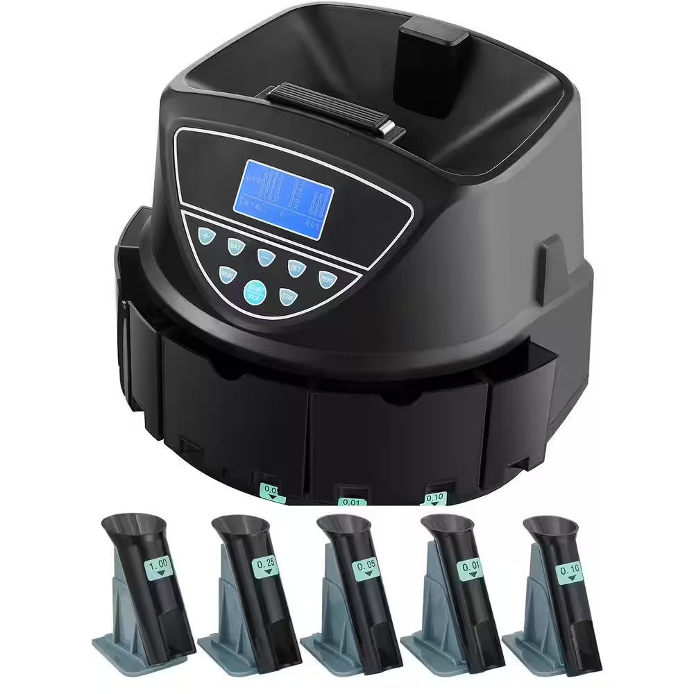 USD Coin Sorter, Coin Counter Machine for 5 Kinds of USD Coins, Coin Sorter and