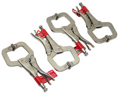 4 pcs 6″ Locking C Clamp with Swivel Pad | Welding Locking Pliers Clamp Tools