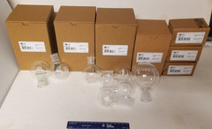 Mixed lot of new and used 19/22 round bottom flasks 3x500ml, 2×250,6×100,4×50 ml