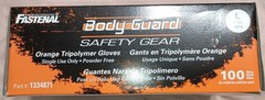 Fastenal 1334871 -Body Guard – Large 7 mil Orange Tri-Polymer Gloves ** LATEX !!