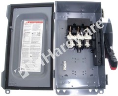 Surplus Open Schneider Electric HU362AWK Square D 60A 60HP 3-Pole Safety Switch