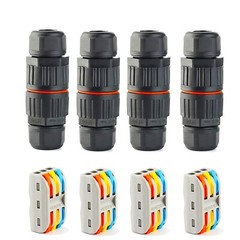 Outdoor Electrical Cable 3-Pin Wire Connector IP68 Waterproof Junction 3-Pole