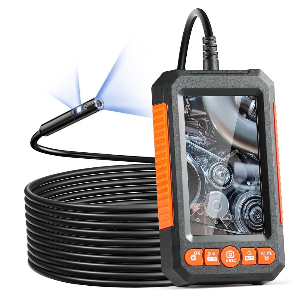 VEVOR Endoscope Camera with Lights Dual Lens Borescope 16.4FT Cable 4.3″ Screen
