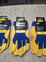 3 Qty. Tillman 1480 TrueFit Top Grain Deerskin Performance Work Gloves Large