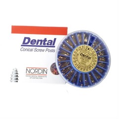 120PCS /Box+2key Dental Stainless Steel Screw Post Dental Gold Plated Screw Post