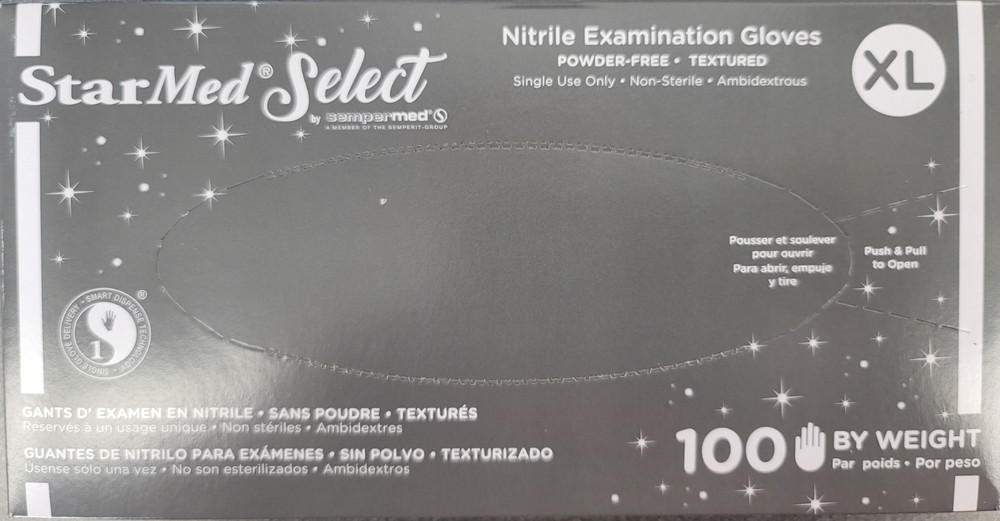 StarMed Select Nitrile Exam Gloves X-Large SMNS105, 1000/Case