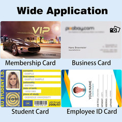 100 Pack Premium Blank PVC Cards, CR80 30 Mil Graphic Quality White Plastic Car