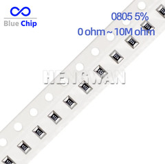 100 pcs 0805 5% 1/8W SMD Chip Resistor Range Available 0 – 10M ohm 170 Options