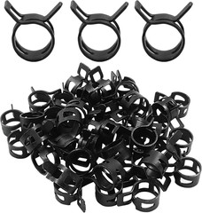 40 Pcs 7/16 Inch ID Spring Band Type Clamps, 11Mm Fuel Hose Clamps Fasteners, Bl