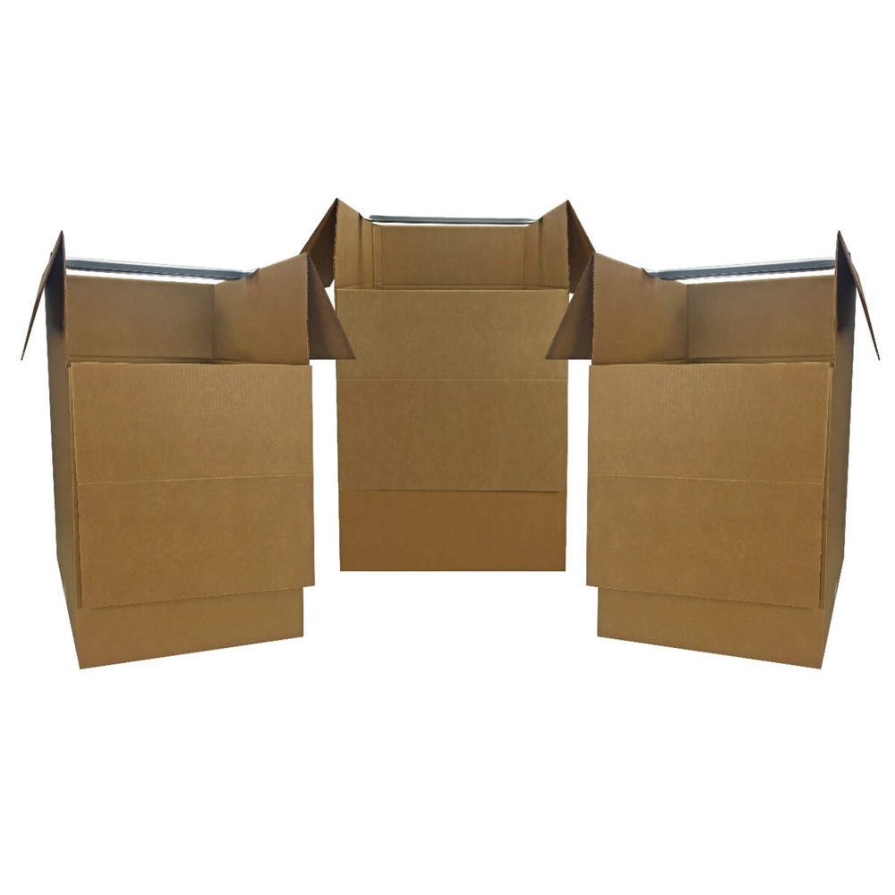 UBMOVE Space Savers Wardrobe Moving Boxes With Hanger 20″ x 20″ x 34″ (3 Pack)