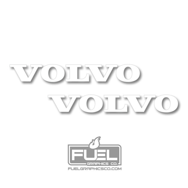 Volvo Premium Vinyl Decal 2 Pack – White – Construction, Agriculture, Automobile