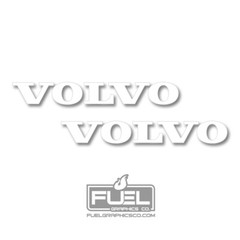Volvo Premium Vinyl Decal 2 Pack – White – Construction, Agriculture, Automobile
