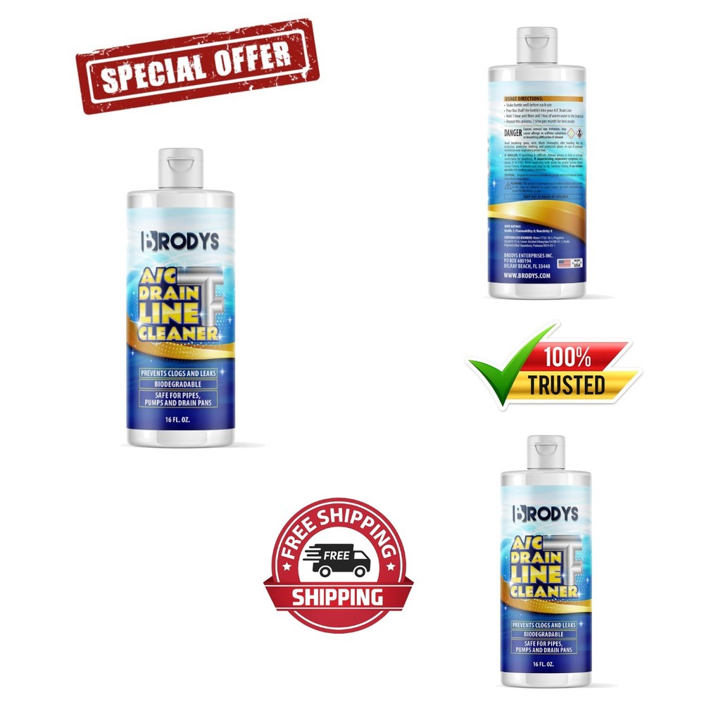 16oz Heavy-Duty A/C Drain Cleaner – Prevent Clogs & Water Leaks Effectively