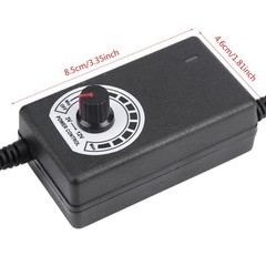 AC To DC Adapter 3‑12V 2A Adjustable Power Supply Motor Speed Controller Wit NEW
