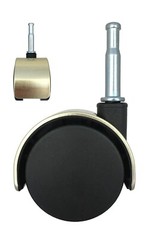 2’’ Brushed Brass Casters w/ Mounting Stem Insert | Set of 5 | S3207-5-1