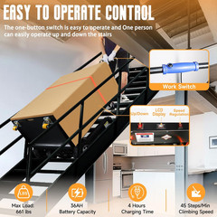 Electric Stair Climbing Dolly – 661Lb Capacity, Heavy Duty Hand Truck, Black