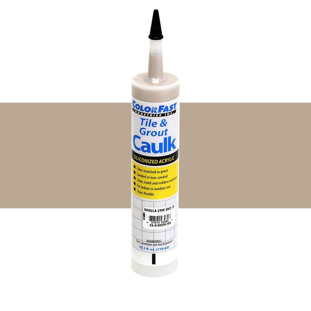 Colorfast Sandstone Beige Caulk 10.3 oz for TEC Sanded Grout Interior Exterior