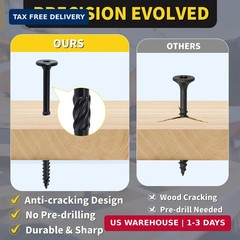 #14 x 2-7/8 Inch Exterior Deck Screws 55pcs, Heavy Duty Structural Wood Screws,