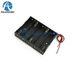 2PCS Plastic Battery Storage Case Box Holder For 5 X AA 5xAA 2A 7.5V wire leads