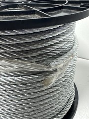 Campbell 1/4in (7MM) Galvanized Cable 7/19 Construction 250ft Reel 7000827