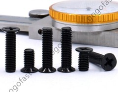 M2 M2.5 M3 M3.5 M4 M5 M6 Black Steel Phillips Countersunk Flat Head Screws Bolts