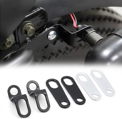 Motorcycle Rear Turn Signal Relocation Brackets, 2PCS Uni Style: Black/L Shape