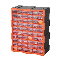 VEVOR 60-Drawer Storage Organizer Plastic Drawer Parts Storage Cabinet Stackable